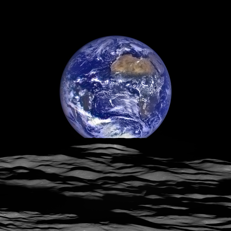 The Earth Looks Beautiful from the Moon