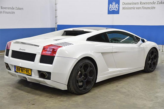 Lamborghini Gallardo Domeinen wit achter