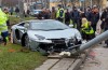 Aventador Roadster went to fight with a lamppost