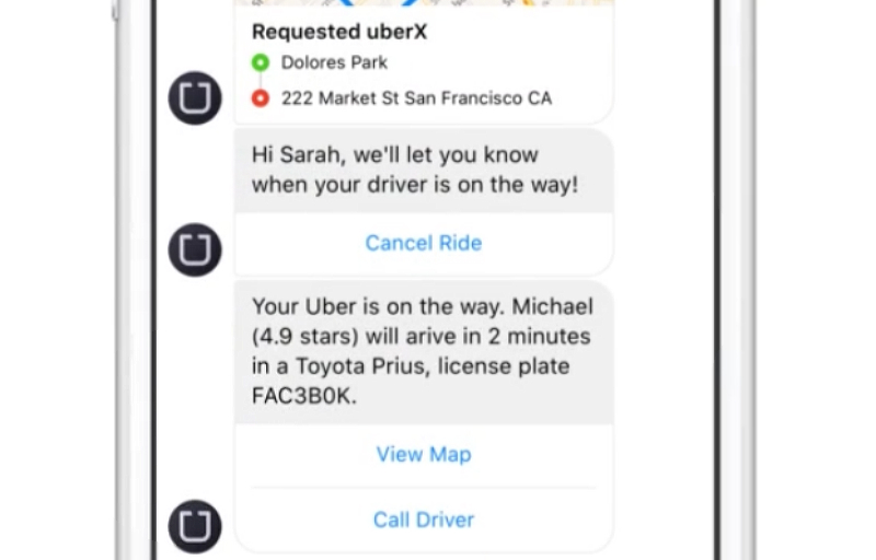 You Can Now Order an Uber From Facebook Messenger