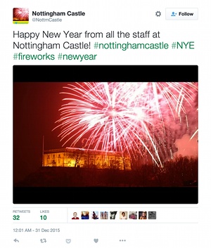 Nottingham Castle makes history with an early new year celebration.