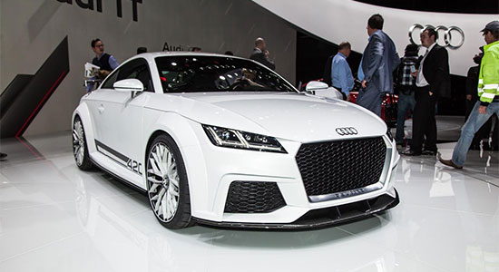 Audi TT quattro sport concept live op de beursvloer