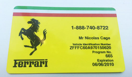 Ferrari 599 GTB Nicolas Cage