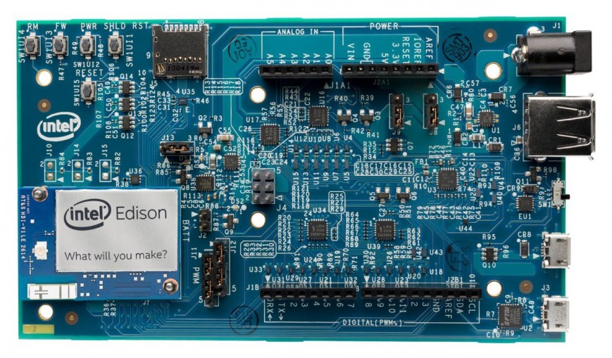Плата с Intel Edison