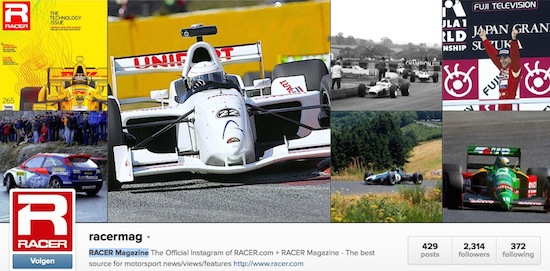 RACER Magazine op Instagram