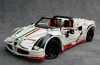 An Alfa Romeo 4C Spider made out of LEGO, with sequential ‘bake!