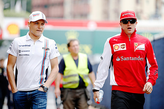 Valteri Bottas en Kimi Raikkonen