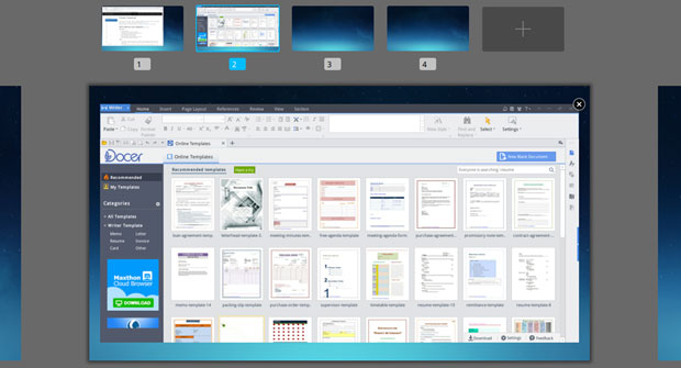Deepin workplace
switching systems