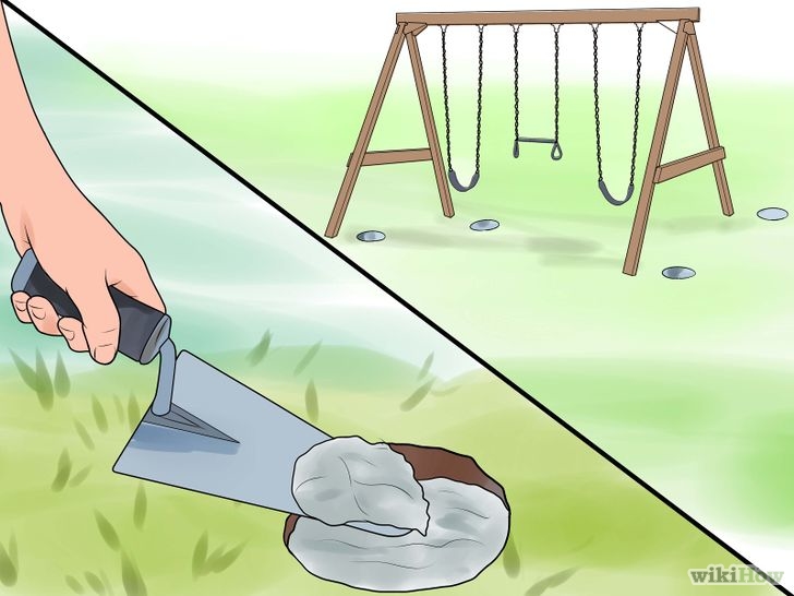 Image titled Anchor a Swing Set Step 4