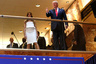 U.S. Republican presidential candidate, real estate mogul and TV personality Donald Trump arrives by escalator inside at Trump Tower to announce
his campaign for the 2016 Republican presidential nomination in New York June 16, 2015. 