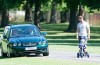 Elderly (89) runs as an aso on the grass