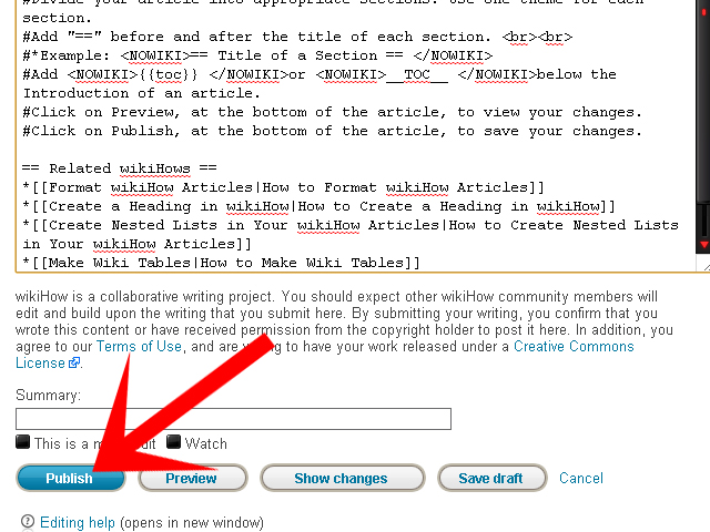 Image titled Add a Table of Contents to a wikiHow Article Step 7