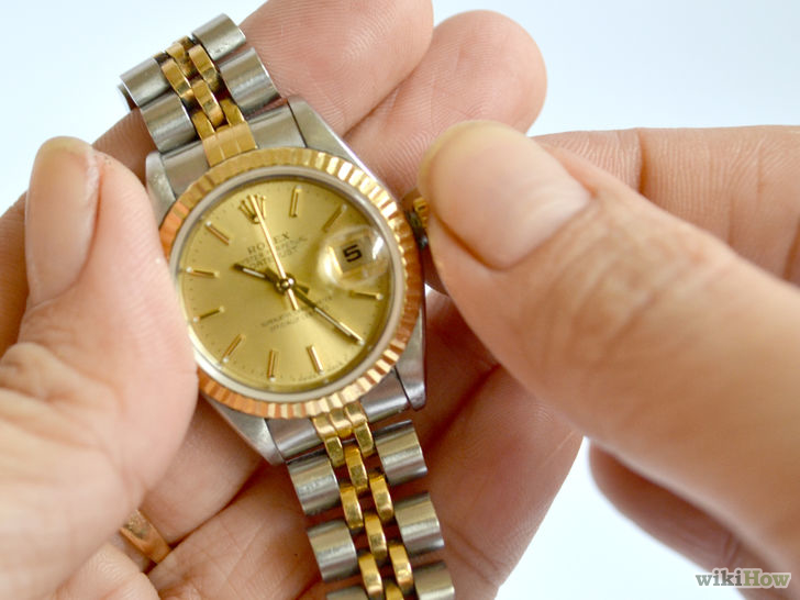 Image titled Adjust the Time on a Rolex Replica Step 1