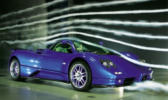 Pagani Zonda in de windtunnel