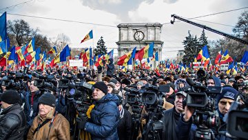 Акция протеста в Молдавии