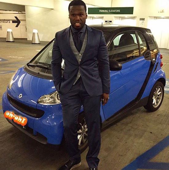 50 Cent is failliet, rijdt voortaan in een Smart