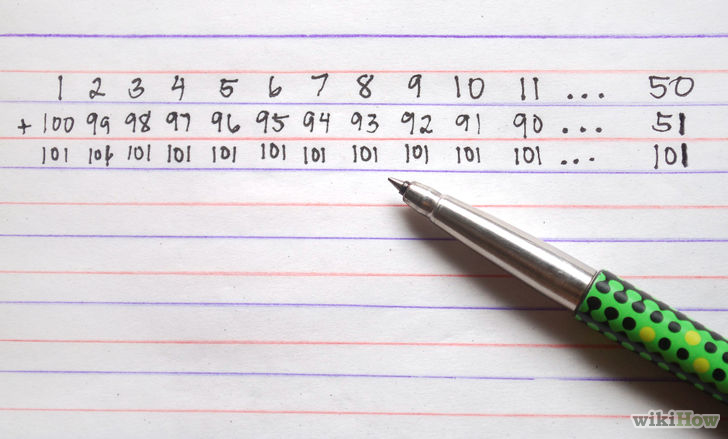 Image titled Add Consecutive Integers from 1 to 100 Step 4