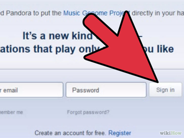 Image titled Access Bookmarks on Pandora Step 1