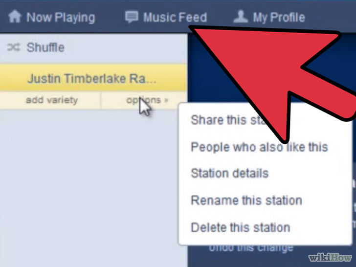 Image titled Access Bookmarks on Pandora Step 3