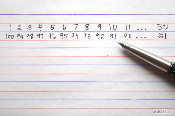 Image titled Add Consecutive Integers from 1 to 100 Step 3
