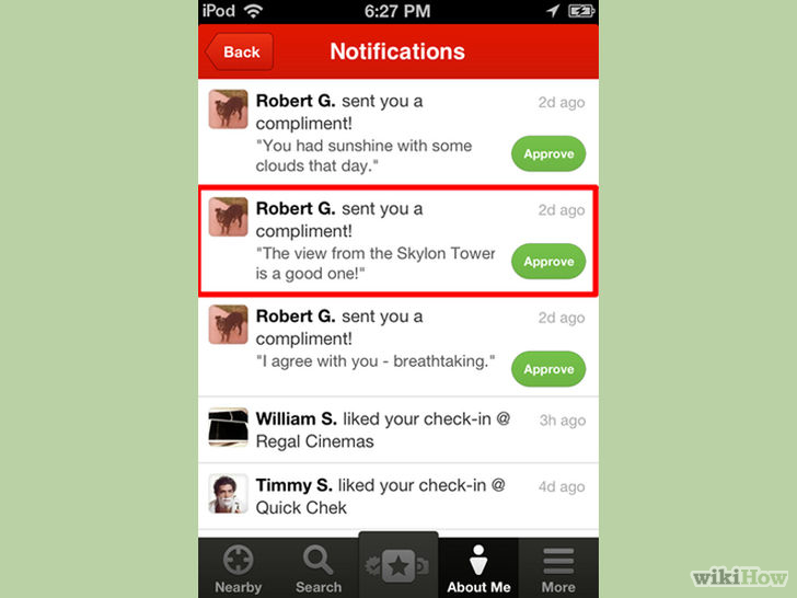 Image titled Accept or Decline a Compliment on the Yelp for iPhone App Step 5