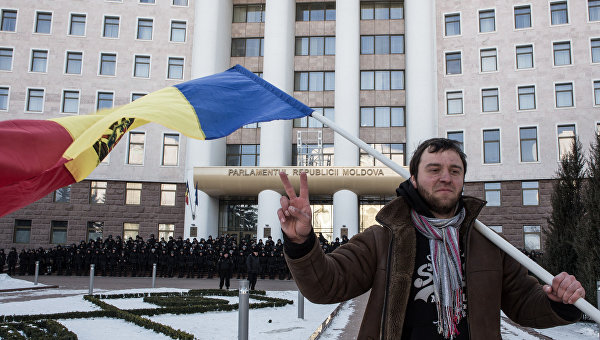 Акция протеста в Молдавии