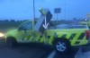 Minibus rams a highways inspector on A5