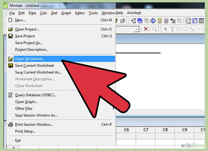 Image titled Access Reference Worksheet Available in Minitab 16 for Practice Step 2