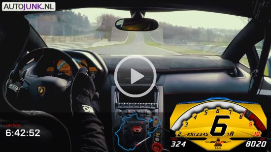 Lambo Aventador SV op de 'Ring