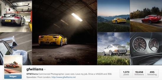 GFWilliams op Instagram