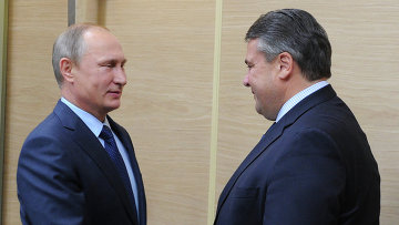 Встреча президента РФ В.Путина с вице-канцлером Германии З.Габриэлем. Архивное фото