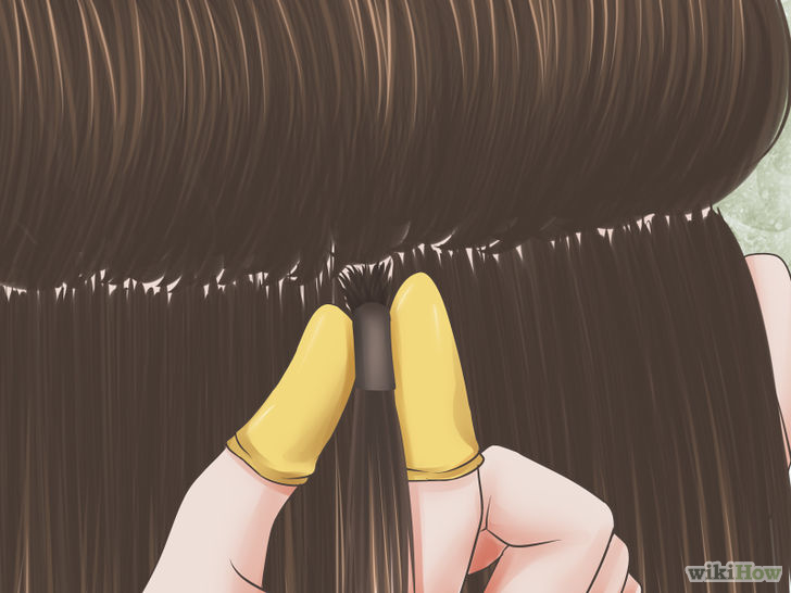 Image titled Apply Hot Fusion Hair Extensions Step 3