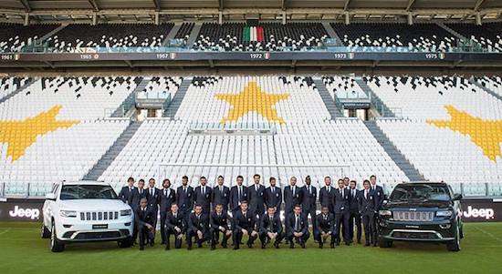 Jeep stopt selectie Juventus in nieuwe Grand Cherokee's 