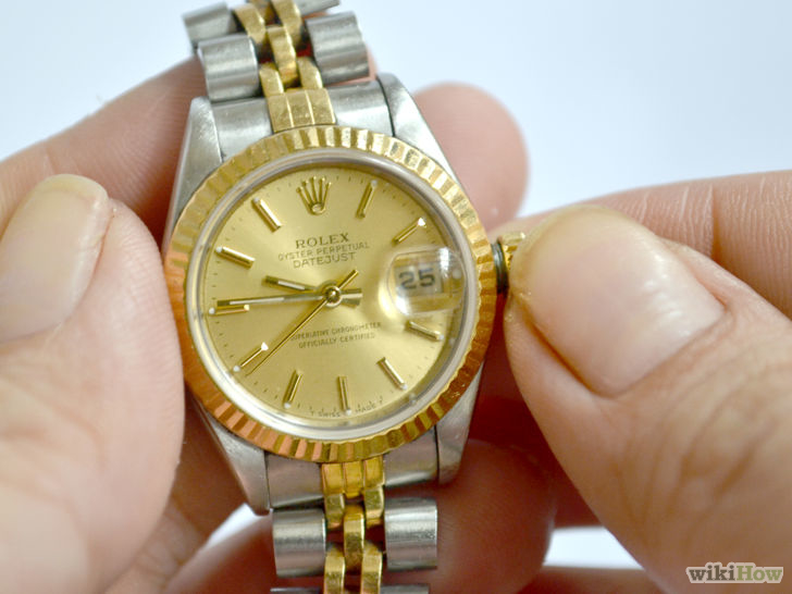 Image titled Adjust the Time on a Rolex Replica Step 2