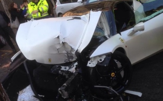 Ferrari 458 crash