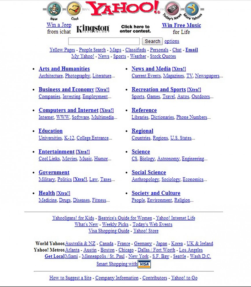 Yahoo! образца 1994 года