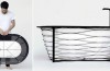 Tragbare Badewanne Packs Flacher Als ein Gestohlenes Hotel-Bademantel