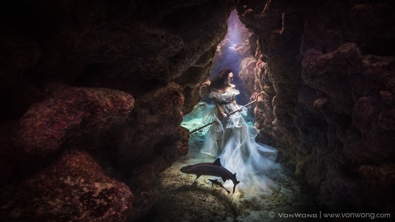 This Shark Shepherdess Looks Like She Stepped Out of an Underwater Fairy Tale