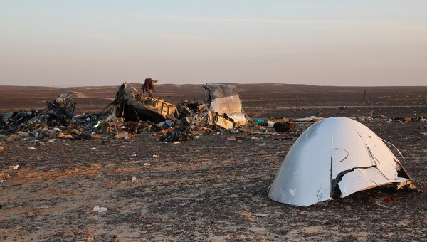 Поисковые работы на месте крушения российского самолета Airbus A321 в Египте. Архивное фото.