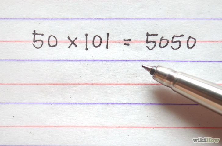 Image titled Add Consecutive Integers from 1 to 100 Step 5
