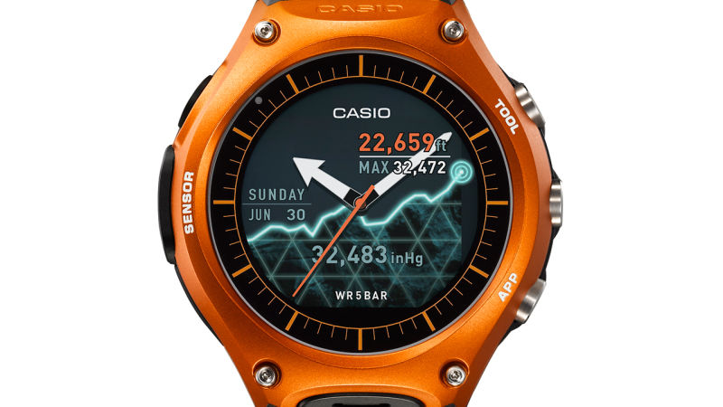 Casio’s Sensor-Packed Android Wear Watch Can Survive the Outdoors Longer Than You