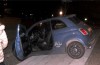 Fiat 500-woman rips of Belgian terrace down