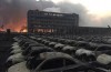In the picture: automotive damage after mega-explosion Chinese port