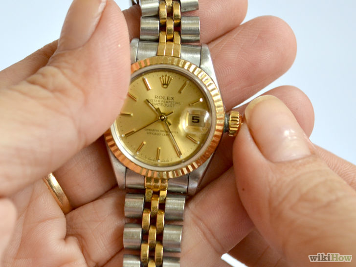 Image titled Adjust the Time on a Rolex Replica Step 3