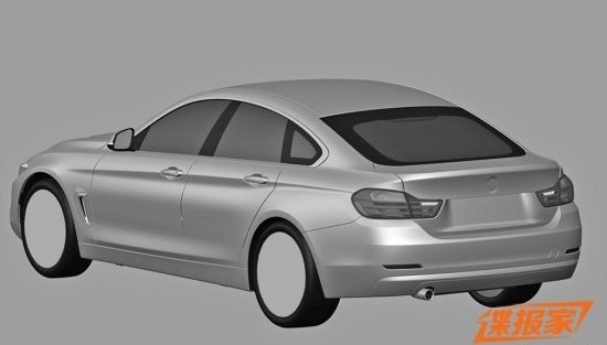 BMW 4 Serie Gran Coupé patenttekening