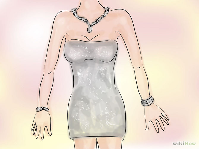 Image titled Accessorize a Silver Dress Step 1