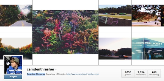 Camden Thrasher op Instagram