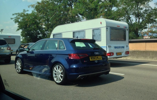 Audi S3 in de file