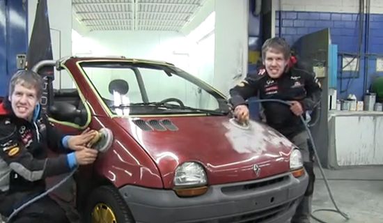 Sebastiaan Vettel vs Renault Twingo