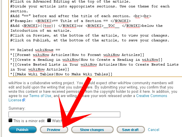Image titled Add a Table of Contents to a wikiHow Article Step 6
